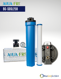 Tankless Water Heater Filter System with Scale Inhibitor Water Filter Cartridge, Pressure Gauge, and 3/4