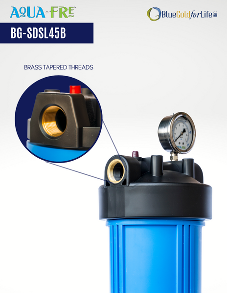 4.5"x20" Tankless Water Heater Filter System with Scale Inhibitor