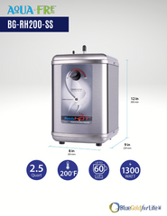 Ready Hot Instant Hot Water Dispenser with Chrome or Brushed Nickel Faucet features