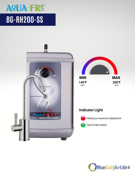 Ready Hot Instant Hot Water Dispenser with Faucet | Chrome or