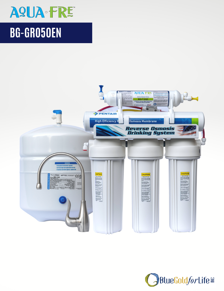 50 GPD 5-Stage Encapsulated Reverse Osmosis Water Filtration System With Quick Connect (BG-GROEN)