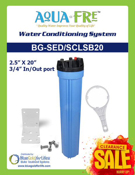 2.5"x20" Water Conditioning System For Tankless & Traditional Water Heater. (BG-SED/SCLSB20)