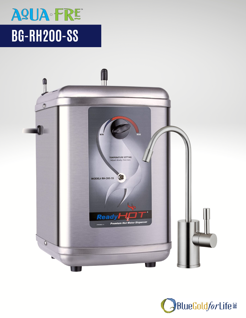 Ready Hot 40-RH-200-SS Instant Hot Water Dispenser System, 2.5 Quarts  Manual Dial Tank Only, Stainless Steel